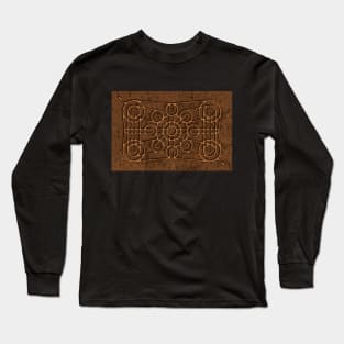 3D Grunge Maze (with background) Long Sleeve T-Shirt